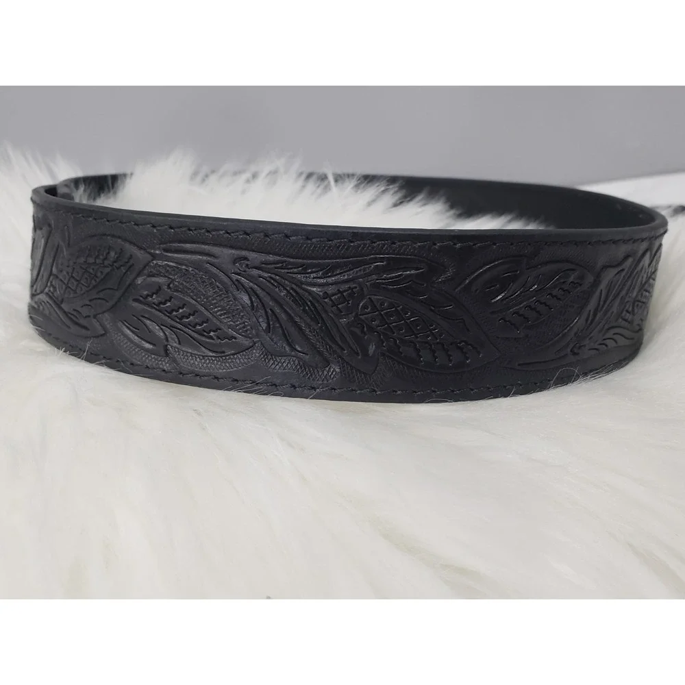 Size 40 Cody James Belt Leather Belt Tooled Textured Western Mens‎ Leaves
